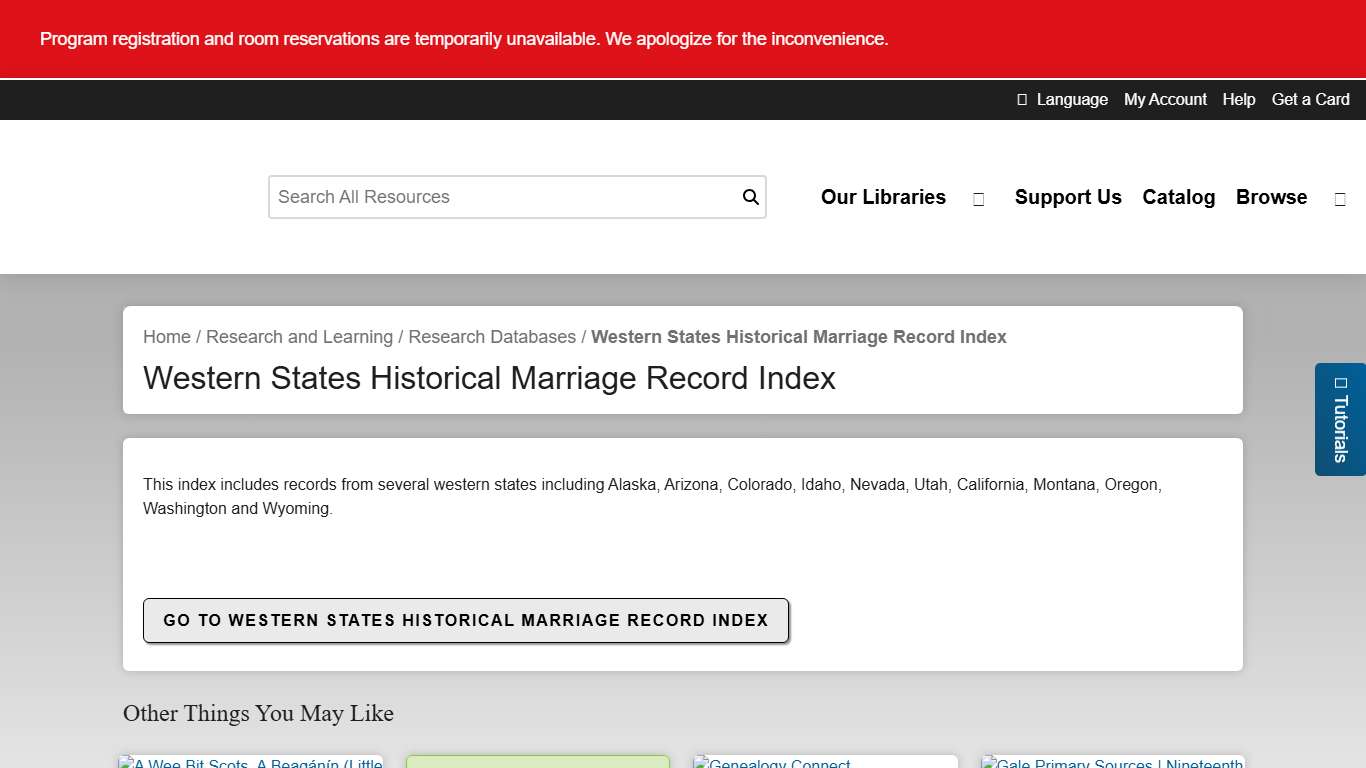 Western States Historical Marriage Record Index | Mid-Continent Public Library